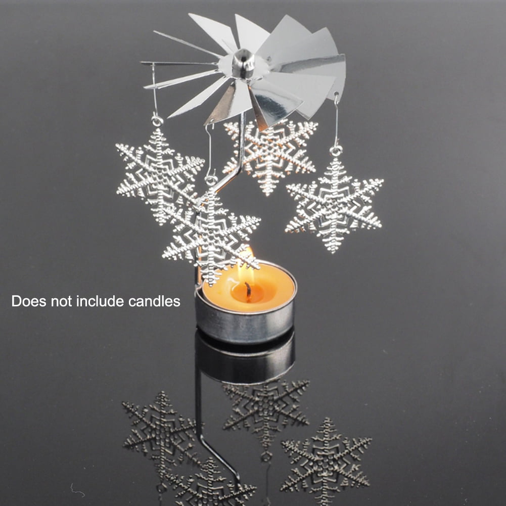 Rotating Candle Tea Light Holder Spinning Candlestick Gift Home Centerpieces 