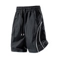 thumbnail image 3 of EOYWHK Mens Cargo Shorts Quick Dry with Pockets Elastic Waist Cargo Shorts for Men Relaxed Fit Soft Lightweight Breathable for Basketball Black, Size L, 3 of 9