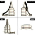 thumbnail image 7 of FORMRS Womens Crossbody Sling Bag Travel Daypack Shoulder Chest Backpack, Beige Plaid Pattern, 7 of 7