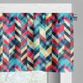 thumbnail image 5 of Ambesonne Grunge Valance & Curtain, Hipster Zigzag Chevron, 55"x36", Multicolor, 5 of 6