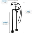 thumbnail image 2 of Dyconn Faucet  Freestanding Tub Filler Faucet with Hand Shower Bronze Bronze Finish, 2 of 5
