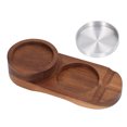 thumbnail image 4 of Posavasos de madera para ceniceros de puros, retro, desmontable, exquisito, 2 en 1, bandeja para whisky y soporte para puros para el hogar, bar, oficina, ovalado, 4 of 10