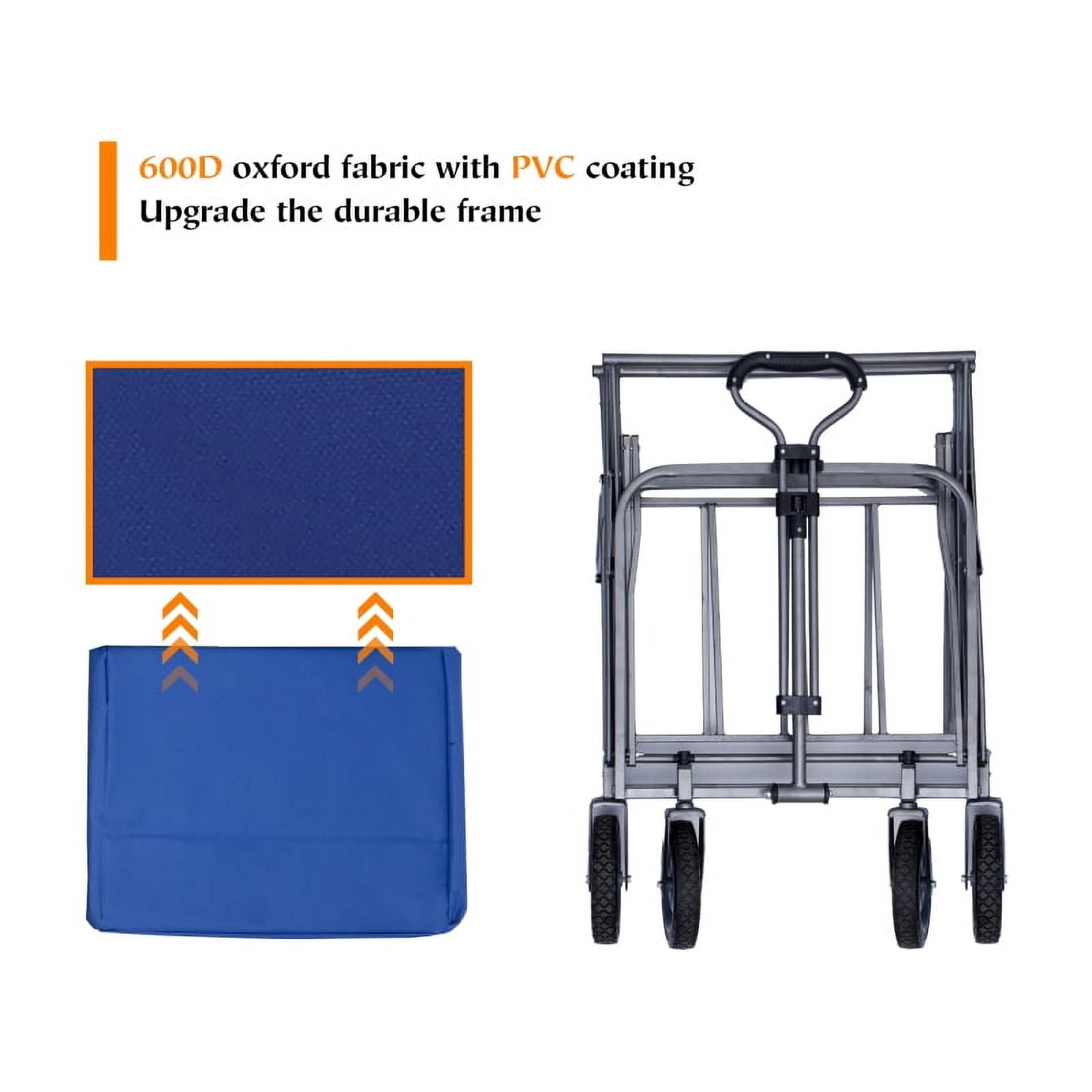 Acpouw Outdoor Garden Multipurpose Micro Collapsible Beach Trolley Cart Camping Folding Wagon