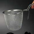 thumbnail image 2 of Stainless Steel Fry Basket - Fine Mesh Food Strainer for Noodles, Dumplings & Hot Pot - Kitchen Colander with Handle for Frying, Draining & Serving, 2 of 4