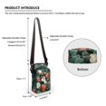 thumbnail image 6 of HELLHERO Cat and Floral Adjustable Crossbody Bag Polyester Double-layer Travel Crossbody Purse for Outdoor Holiday Travel, 6 of 7