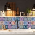 thumbnail image 4 of 10PCS/SET Self Adhesive Waterproof Peel And Stick Backsplash Floor Stickers Wall Stickers Decorative Tile  Stickers Mandala Style 10CMX10CM, 4 of 6