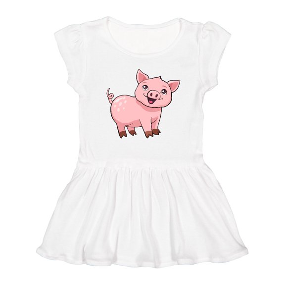 Inktastic Cute Pig Girls Toddler Dress