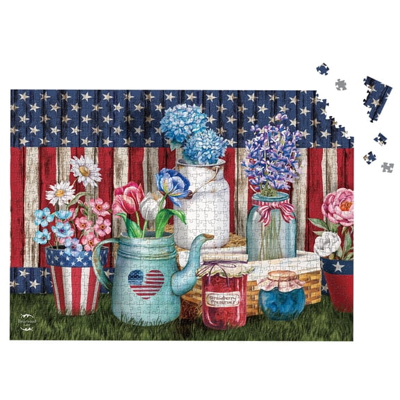 Briarwood Lane Jigsaw Puzzle 1000 Pieces Adult Finished Size 29.5x19.68 American Picnic Summer Puzzle For Game Night