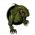 thumbnail image 3 of Ambesonne Fantasy Duvet Cover Set, T-rex Animal, Queen, Olive Green Brown, 3 of 3