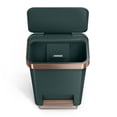 thumbnail image 6 of simplehuman 12 gal Plastic Rectangular Kitchen Step Trash Can With Liner Pocket, Hunter, 6 of 8