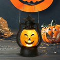 thumbnail image 3 of Linterna de calabaza de Halloween - Linterna de calabaza retro - Linterna de calabaza de mano, luces LED B, 3 of 5