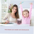 thumbnail image 2 of Multi-functional Automatic Electric Pencil Sharpener Battery Operated with 2 Holes(6-8mm / 9-12mm) for Home School Student Pink, 2 of 7