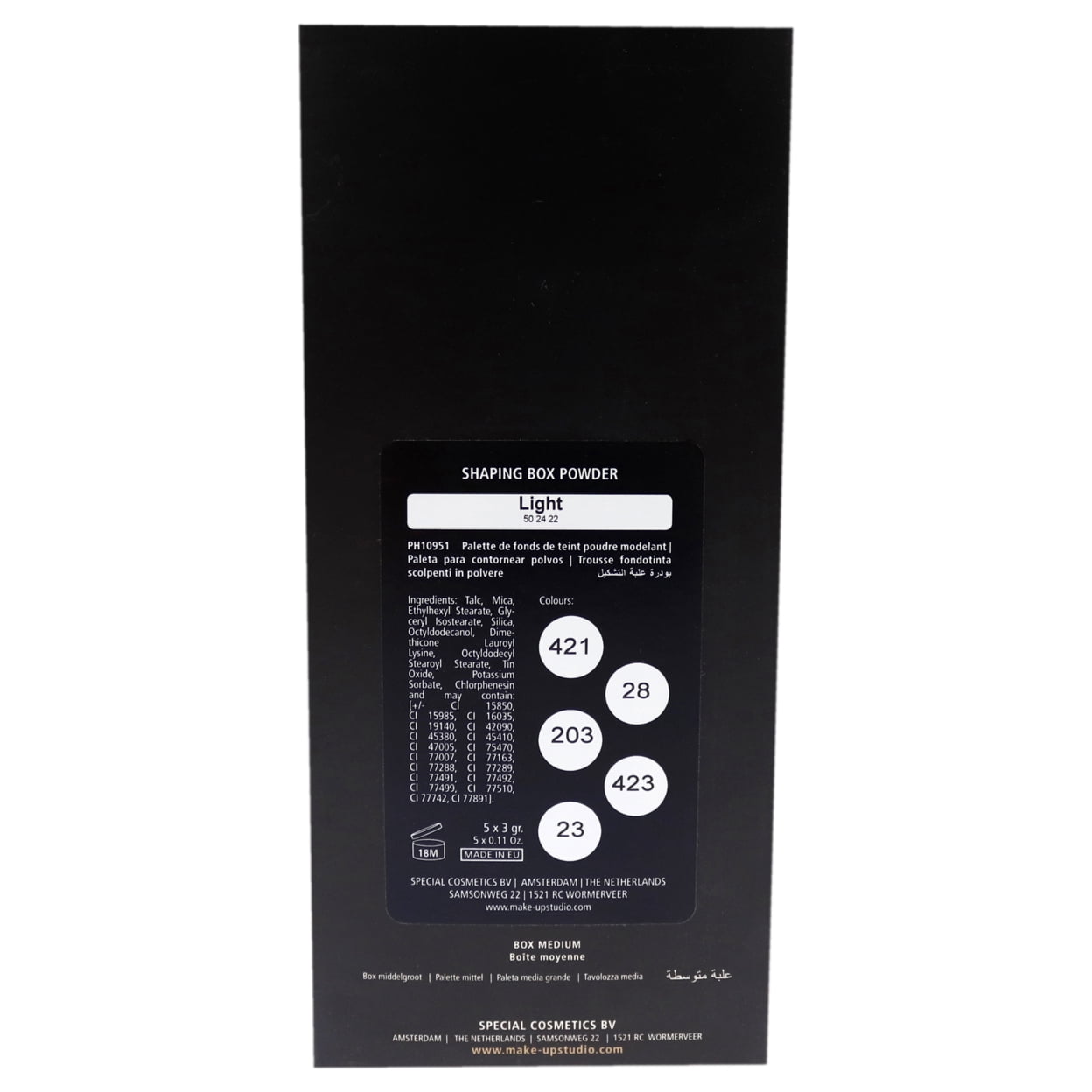 Make-Up Studio Shaping Box Powder, Highlighter Makeup, Light, 0.55 oz