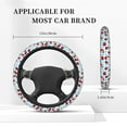 thumbnail image 5 of Balery Flowers and Lady Bugs print Steering Wheel Covers Elastic Skidproof Steering Wheel Protective Cover Case for Men Women Universal 15 Inches Cars Accessories, 5 of 8