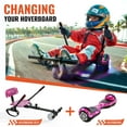 thumbnail image 3 of UNI-SUN Hoverboard with Go Kart, Bluetooth Hoverboard with Seat Attachment, 6.5" Wheels, Colorful LED Lights, Starry Purple, 3 of 8