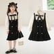 thumbnail image 2 of Vestido de niña de invierno grueso, elegante, de moda, estilo universitario, vestido de princesa, conjunto de dos piezas falso para niños grandes, 2 of 6