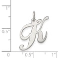 thumbnail image 4 of Auriga Fine Jewelry 925 Sterling Silver Script K Initial Charm Pendant for Women (L- 18mm, W- 13 to 20mm), 4 of 6