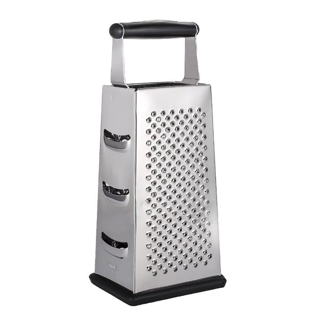 Injueey Trituradora de cocina de 4 lados Rallador de papas de acero inoxidable Cortador de rábano de frutas de melones que ahorra trabajo con mango de Utensilios de cocina Injueey HA014120-00