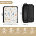 thumbnail image 4 of Hair Tool Organizer Bag with Heat Resistant Mat Removable Travel Storage Case for Hot Air Brushes Curling Irons Blue and Yellow Sea Animals, 4 of 8