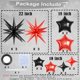 thumbnail image 2 of Set de globos BZIDII Star Foil Mylar 22/18/10 pulgadas, 22 unidades, 2 of 7