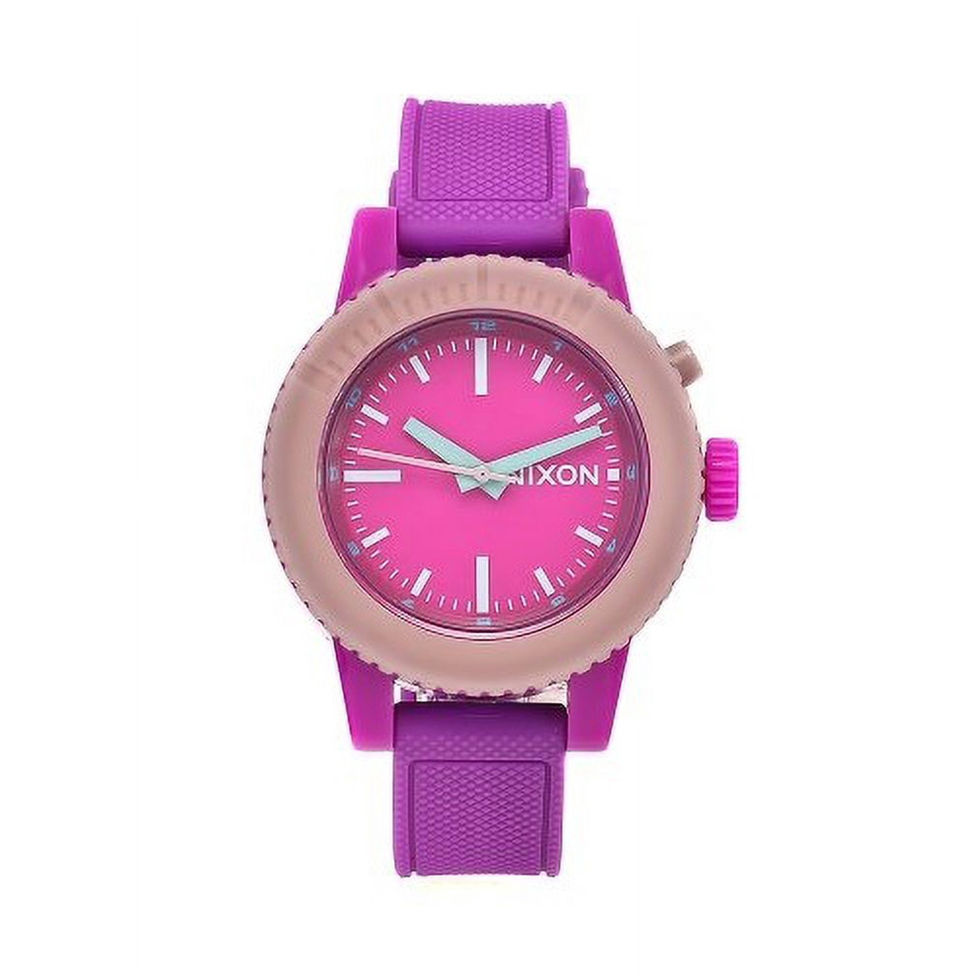 Nixon Women's A287698 The GoGo Pink Dial Pink Rubber Strap Pink Plastic Watch