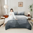 thumbnail image 4 of jejeloiu Gradient White Gray Bedding Comforter Set,Stereoscopic Abstract Geometric Twin Comforter Sets,Modern Abstract Aesthetic Bedding Set For Adults,Luxury Bedroom Decor Reversible,2pcs, 4 of 8