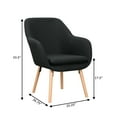 thumbnail image 5 of Convenience Concepts Charlotte Accent Chair, Black Linen, 5 of 9