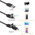 USB Type C Endoscope 3 In1 3.9mm Tube Endoscope Snake Inspection Camera