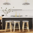 thumbnail image 2 of Butler Specialty Company Tobias Tabouret de Comptoir Rond en Rotin 24 Pouces - Gris et Blanc, 2 of 8