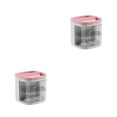 thumbnail image 4 of Monstrate Portalápices elegante línea transparente y fluida para escritorio de oficina hogar papelería almacenamiento joyería sakura rosa 2piezas, 4 of 6