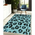 thumbnail image 4 of Animal Decorative Rug, Leopard Animal Skin Pattern in Abstract Style Wild Safari Jungle Theme, Quality Carpet for Bedroom Dorm and Living Room, 6 Sizes, Sky Blue, by Ambesonne, 4 of 4