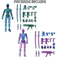thumbnail image 5 of T13 3D Action Figure Set (Assembly Completed), 3D Printed Multi-Jointed, Titan 13 Action Figures, Multi-Articular Lucky Mobile Robot Nova T-13,Desktop Decorations for Game Lovers Toys (Purple/Green), 5 of 6