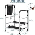 thumbnail image 3 of Royalbelle Step Stool with Dual Handle and Non Skid Rubber Platform,Bed Rails with Adjustable Height Bed Safety Step,Handicap Steps for Elderly,Daily Support,Double Handrails and Double Layers, 3 of 7
