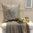 thumbnail image 2 of Pillow Covers, Gold 22"x22" (55x55 cm) Cushion Cover, Silk Sequins & Beaded Throw Pillow Cover&nbsp;For Sofa, Abstract Pattern Modern Style - Shimmering Gold, 2 of 9