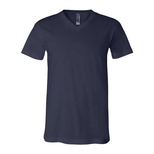 BELLA+CANVAS T-Shirt Jersey à Col en V pour Homme, 3TG, Marine