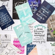 Faithful Finds Greeting Cards - 4 x 6 In Blank Inside, 48-Pack with Envelopes - Prayer Cards for Christian Stationery Set, Encouragement & Thank You