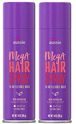 Hairspray Mega 14 Ounce 24 Hour Flexible Hold (2 Pack)