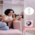 thumbnail image 3 of MesaSe CD Player Portable Bluetooth Desktop 4000mAh Rechargeable CD Player with Remote Control for Home CD Player with Timer HiFi Speakers Dust Cover LCD Screen Display FM Radio-Blue, 3 of 7