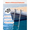 thumbnail image 2 of VEVOR Boat Ladder, 3 Steps, Stainless Steel Telescoping Folding Swim Deck Ladder for Rear Entry Inboard, Heavy Duty 600 lbs Capacity with Wide Anti-Slip Steps, for Outboards, Yacht, Pontoon Boats, 2 of 9