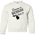 thumbnail image 2 of Inktastic Someone in Michigan Loves Me Youth Sweatshirt, 2 of 4