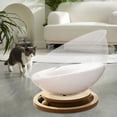 thumbnail image 2 of Bvdfgk Capsule Cat Bed Cat House Stable Four Seasons Small Pets Bed Cat Furniture Track MDF with mat M, 2 of 9