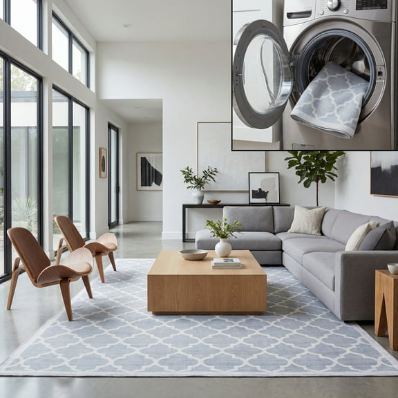 Safavieh Arizona 8'-0" x 10'-0" Polyester Power Loomed Rug in Gray / Ivory