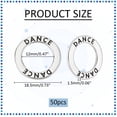 thumbnail image 3 of l 50pcs Antique Silver Circle Charms 18.5mm Dance Stamped Pendants Round Circle Dance Charms Tibetan Style Metal Pendants for DIY Crafts Necklace Bracelet Keychains Jewelry Making, 3 of 6