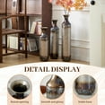 thumbnail image 6 of Aukfa Metal Tall Floor Vases for Decoration, Large Floor Vase Set of 3,Droplet Shaped,28.34"/24.4"/20.4"H,Gold, 6 of 8