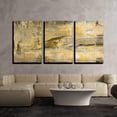 thumbnail image 1 of wall26 - 3 Piece Canvas Wall Art - Art Abstract Acrylic Background in Beige, Yellow, Grey and Brown Colors - Modern Home Decor Stretched and Framed Ready to Hang - 24"x36"x3 Panels, 1 of 3