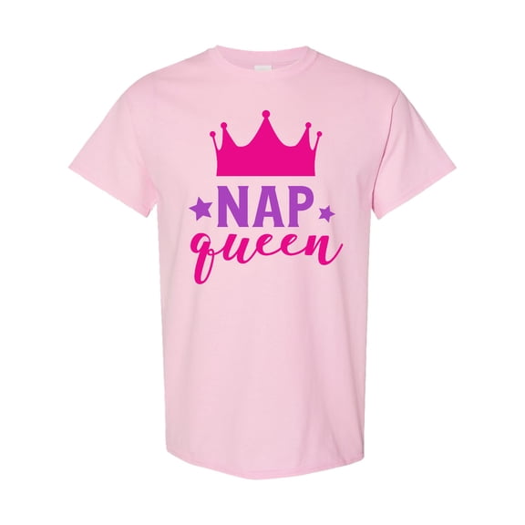 Inktastic Nap Queen, Princess, Crown, Stars, Sleep, Sleeping T-Shirt