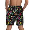 thumbnail image 4 of Balery Colorful Geometric Figures Mens Swim Trunks Swim Shorts for Men Quick Dry Inseam Beach Shorts with Compression Liner Pocket-3X-Large, 4 of 9