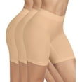 thumbnail image 1 of 3 Pack Slip Shorts Womens Comfortable Seamless Smooth Shapewear Slip Shorts for Under Dresses, 1 of 6