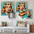 thumbnail image 4 of Designart "Pop Art Woman Portrait from the 1950s II" Celebrity Metal Wall Art, 4 of 5