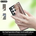 thumbnail image 2 of Allytechgroup Galaxy S22 Ultra Case with Keychain, Luxury Girly PU Leather Back Cover Bracket Stand Shockproof Bumper Drop Proof Phone Case Cover for Samsung Galaxy S22 Ultra, Rosegold, 2 of 8